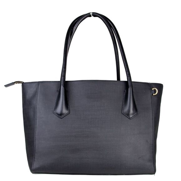 Dagne Dover BLACK COATED LEATHER BUSINESS SHOULDER BAG HANDBAG TOTE HOBO PURSE - Picture 4 of 14